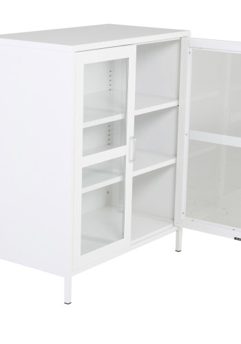 VENTURE DESIGN Acero Low skab, m. 2 lger og 2 hylder - hvid stl