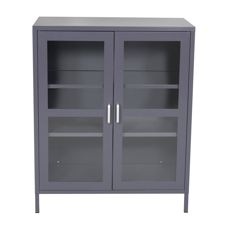 VENTURE DESIGN Acero Low skab, m. 2 lger og 2 hylder - lysegr stl