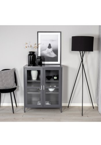 VENTURE DESIGN Acero Low skab, m. 2 lger og 2 hylder - lysegr stl