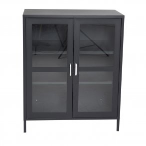 VENTURE DESIGN Acero Low skab, m. 2 lger og 2 hylder - sort stl