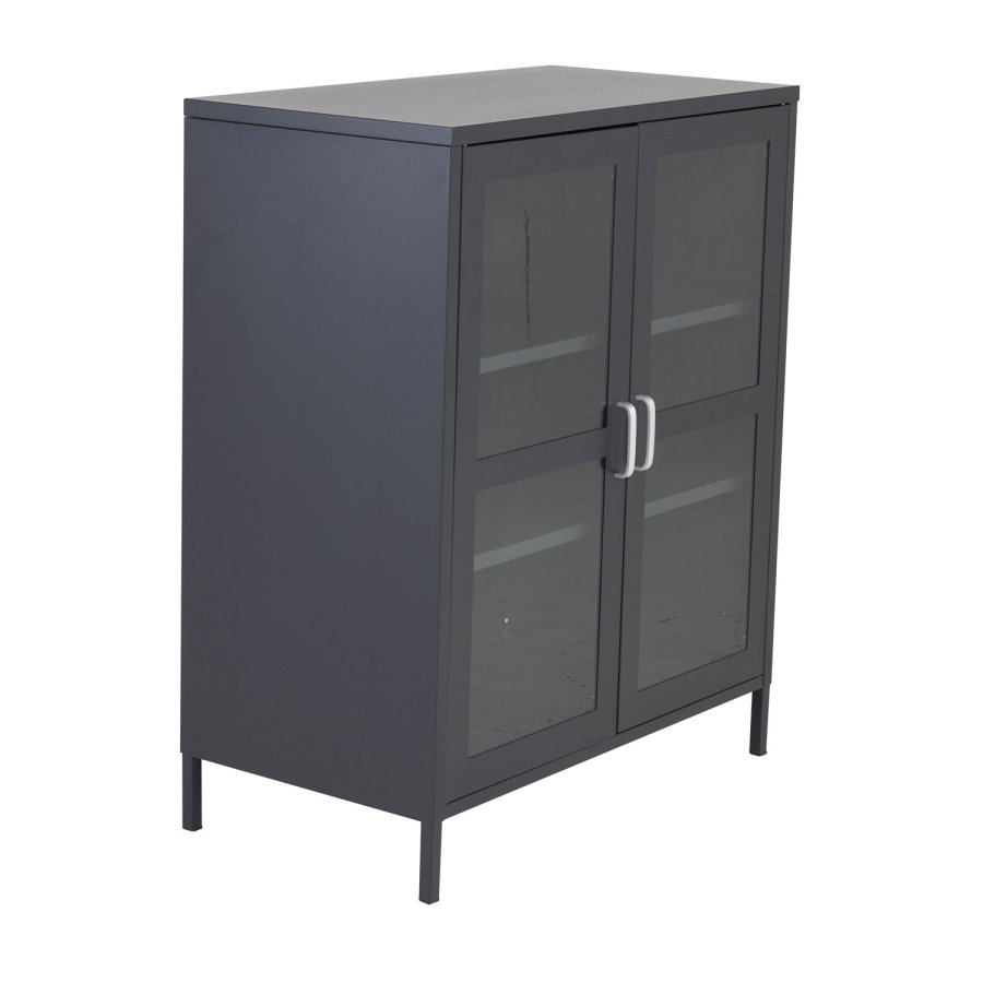 VENTURE DESIGN Acero Low skab, m. 2 lger og 2 hylder - sort stl