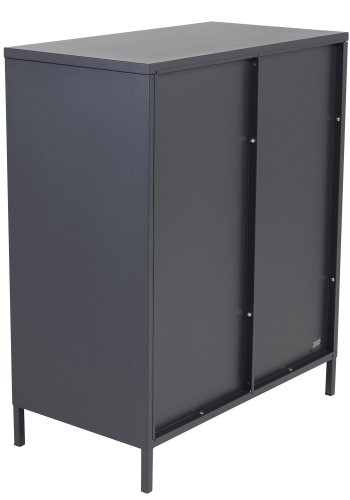 VENTURE DESIGN Acero Low skab, m. 2 lger og 2 hylder - sort stl