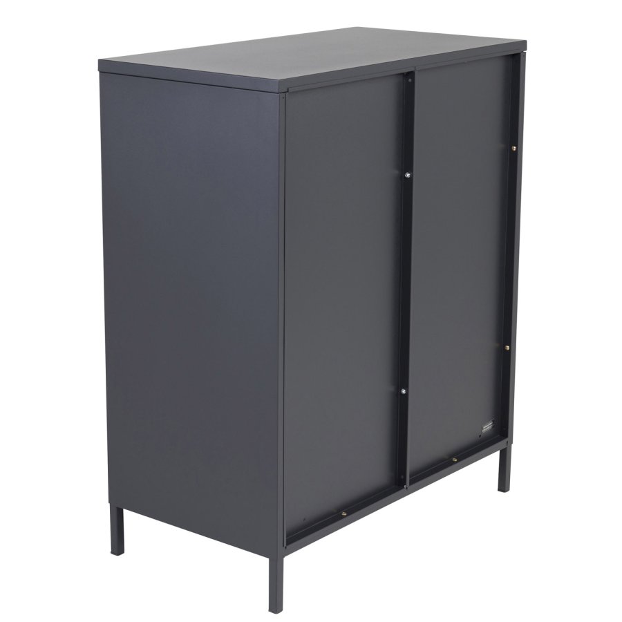 VENTURE DESIGN Acero Low skab, m. 2 lger og 2 hylder - sort stl