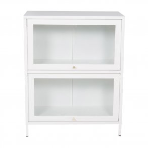 VENTURE DESIGN Bakal Low skab, m. 2 lger og 1 hylde - hvid stl