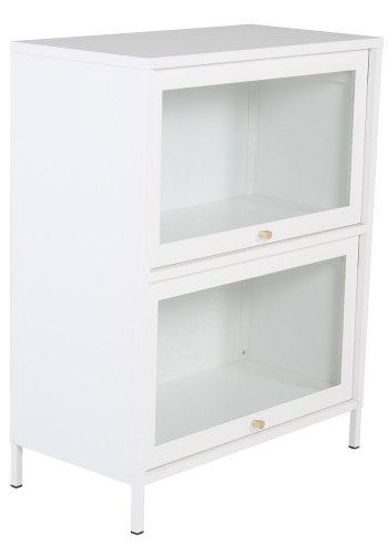 VENTURE DESIGN Bakal Low skab, m. 2 lger og 1 hylde - hvid stl