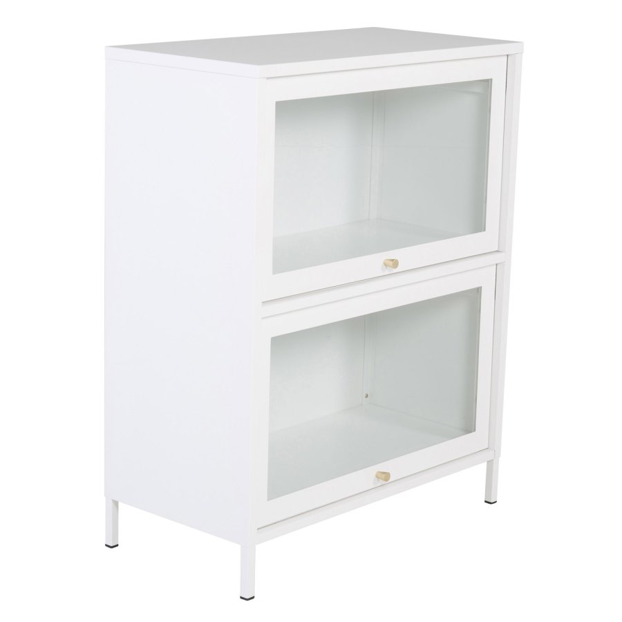 VENTURE DESIGN Bakal Low skab, m. 2 lger og 1 hylde - hvid stl