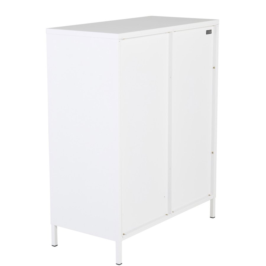 VENTURE DESIGN Bakal Low skab, m. 2 lger og 1 hylde - hvid stl