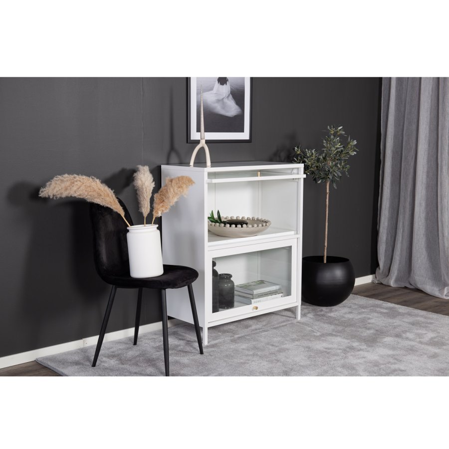 VENTURE DESIGN Bakal Low skab, m. 2 lger og 1 hylde - hvid stl