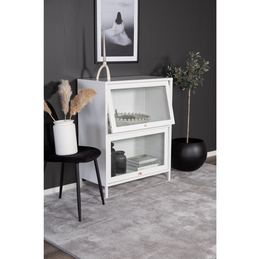 VENTURE DESIGN Bakal Low skab, m. 2 lger og 1 hylde - hvid stl