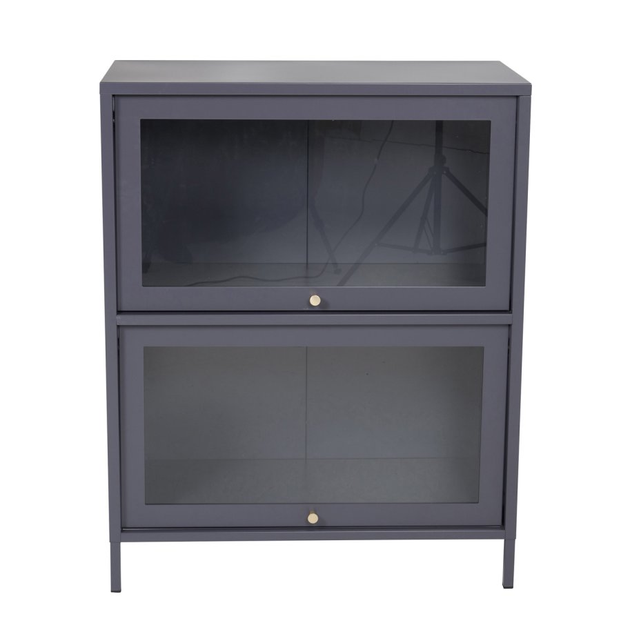 VENTURE DESIGN Bakal Low skab, m. 2 lger og 1 hylde - lysegr stl