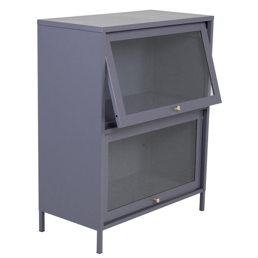 VENTURE DESIGN Bakal Low skab, m. 2 lger og 1 hylde - lysegr stl