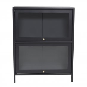 VENTURE DESIGN Bakal Low skab, m. 2 lger og 1 hylder - sort stl