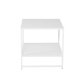 VENTURE DESIGN Staal sidebord, m. hylde - hvid stl (50,8x50,8)