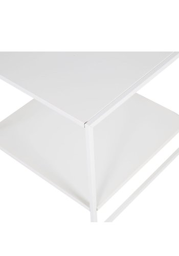 VENTURE DESIGN Staal sidebord, m. hylde - hvid stl (50,8x50,8)
