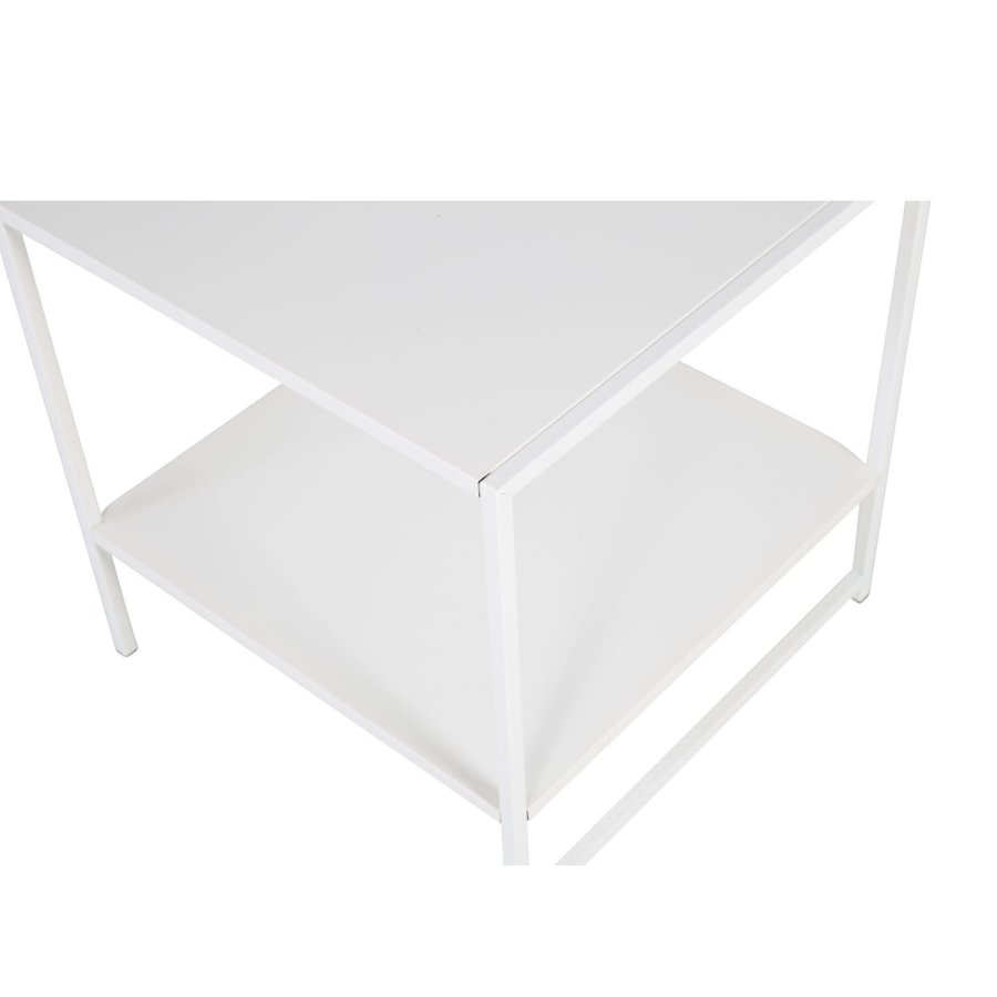 VENTURE DESIGN Staal sidebord, m. hylde - hvid stl (50,8x50,8)