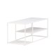 VENTURE DESIGN Staal sofabord, m. hylde - hvid stl (120x50)