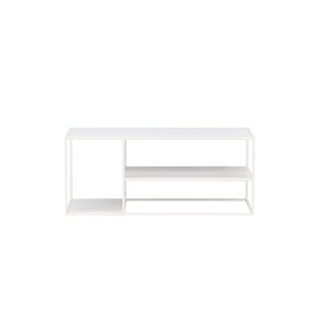 VENTURE DESIGN Staal sofabord, m. hylde - hvid stl (120x50)