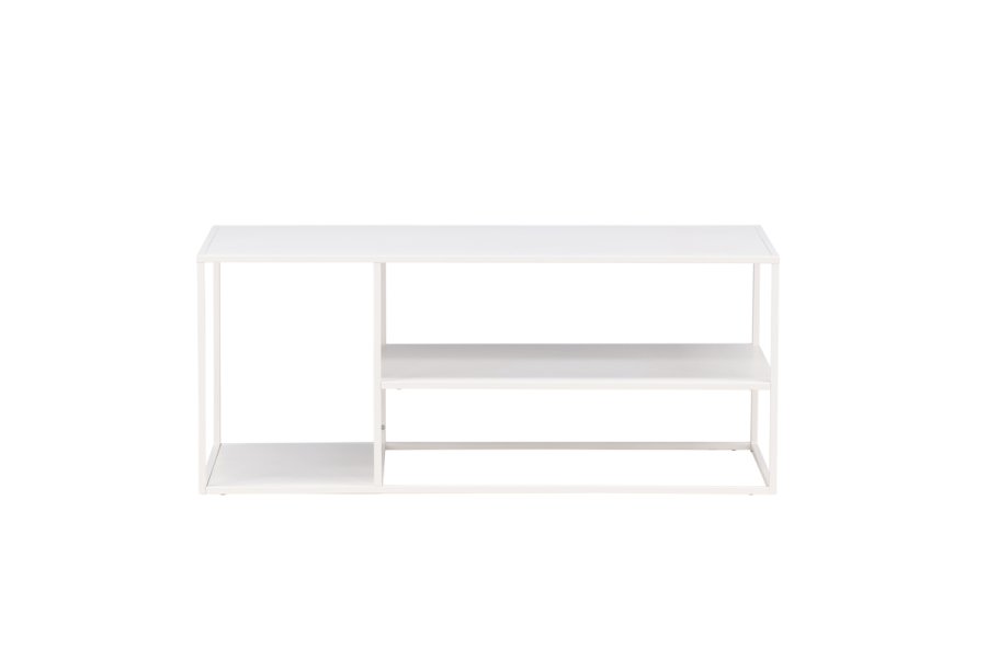 VENTURE DESIGN Staal sofabord, m. hylde - hvid stl (120x50)