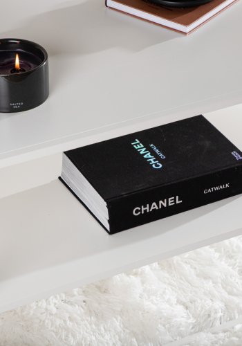 VENTURE DESIGN Staal sofabord, m. hylde - hvid stl (120x50)