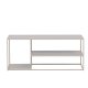 VENTURE DESIGN Staal sofabord, m. hylde - beige stl (120x50)