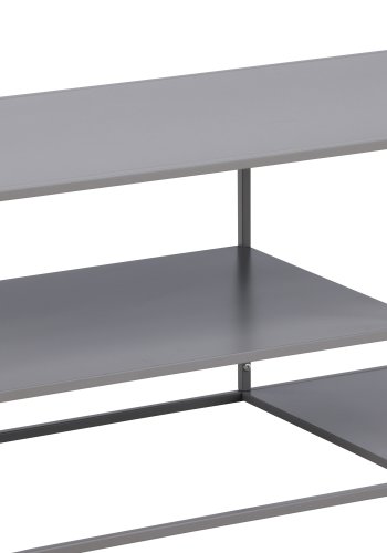 VENTURE DESIGN Staal sofabord, m. hylde - lysegr stl (120x50)