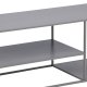 VENTURE DESIGN Staal sofabord, m. hylde - lysegr stl (120x50)
