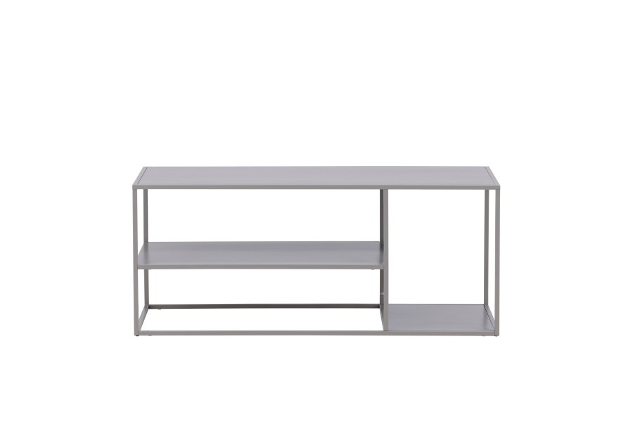 VENTURE DESIGN Staal sofabord, m. hylde - lysegr stl (120x50)
