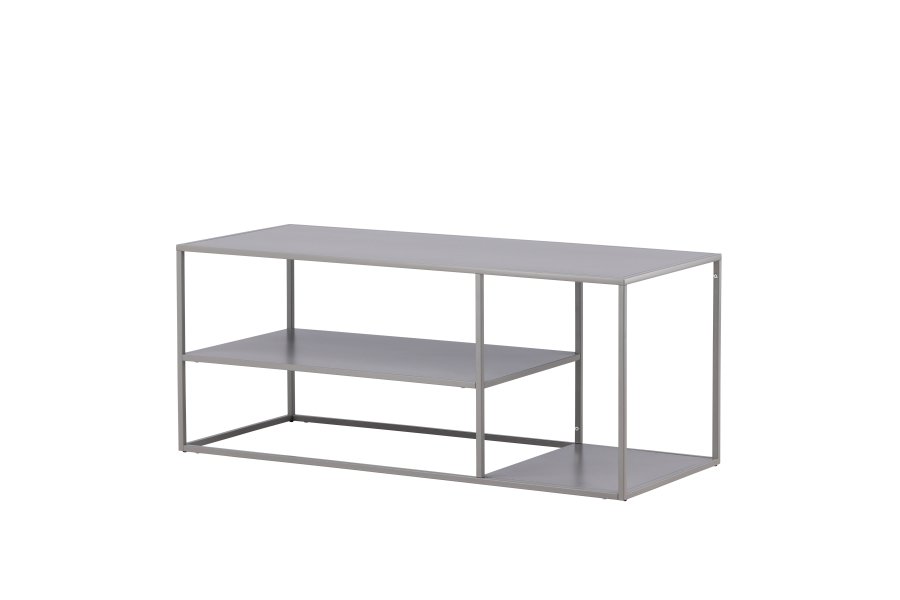 VENTURE DESIGN Staal sofabord, m. hylde - lysegr stl (120x50)