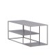 VENTURE DESIGN Staal sofabord, m. hylde - lysegr stl (120x50)
