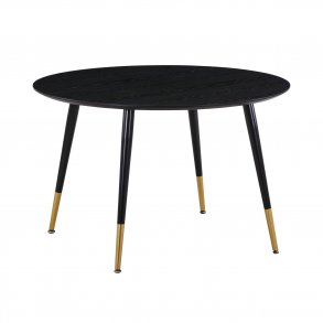 VENTURE DESIGN Dipp spisebord - sort MDF og messing/sort metal (115)