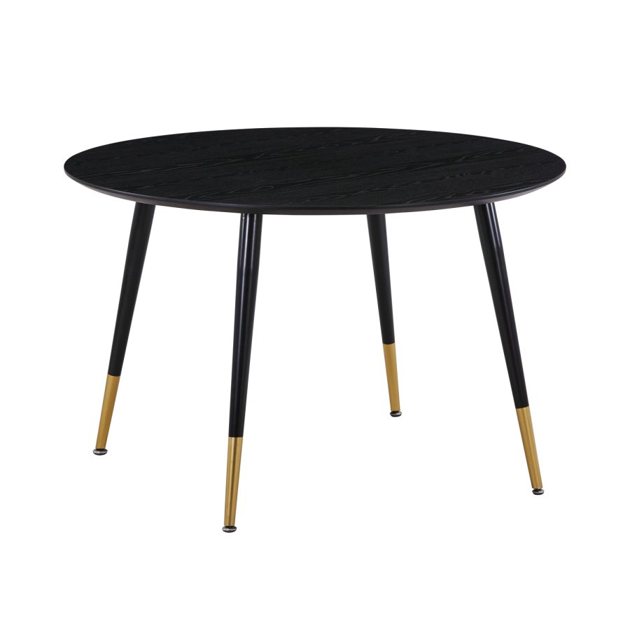 VENTURE DESIGN Dipp spisebord - sort MDF og messing/sort metal (115)