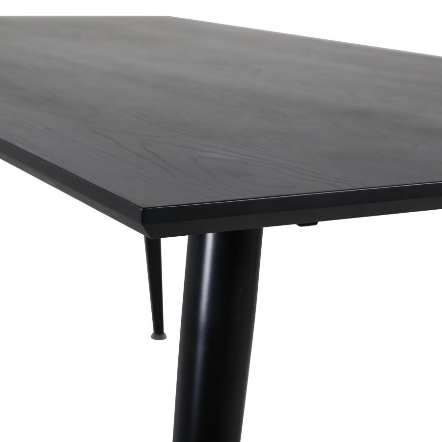 VENTURE DESIGN Dipp spisebord - sort MDF og sort metal (180x90)
