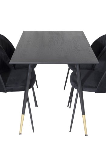 VENTURE DESIGN Dipp spisebord - sort MDF og sort metal (120x85)