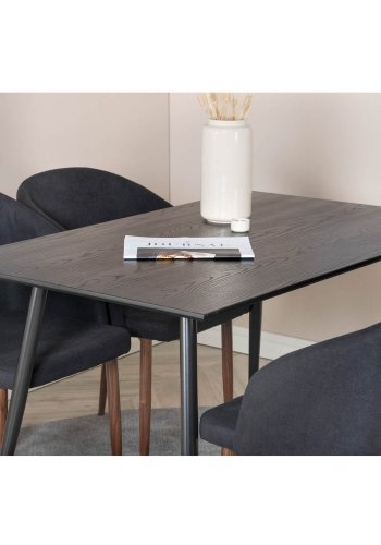VENTURE DESIGN Dipp spisebord - sort MDF og sort metal (120x85)
