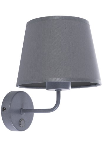 TK Maja vglampe - gr stof og gr metal