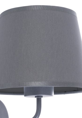 TK Maja vglampe - gr stof og gr metal
