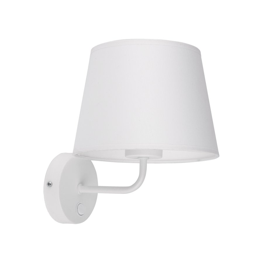 TK Maja vglampe - hvid stof og hvid metal