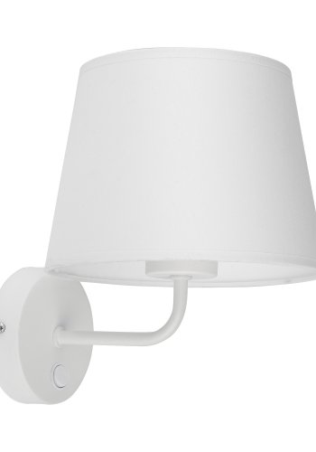 TK Maja vglampe - hvid stof og hvid metal