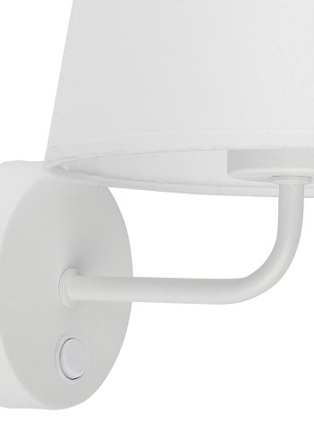 TK Maja vglampe - hvid stof og hvid metal