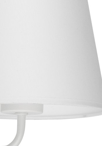TK Maja vglampe - hvid stof og hvid metal