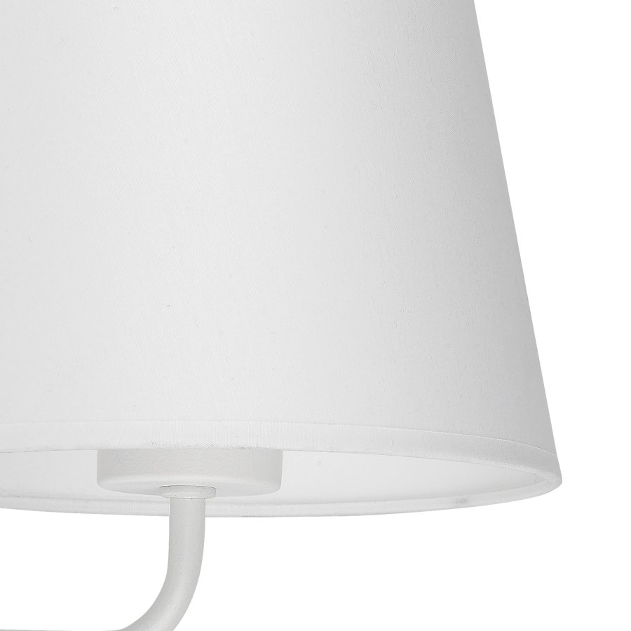 TK Maja vglampe - hvid stof og hvid metal