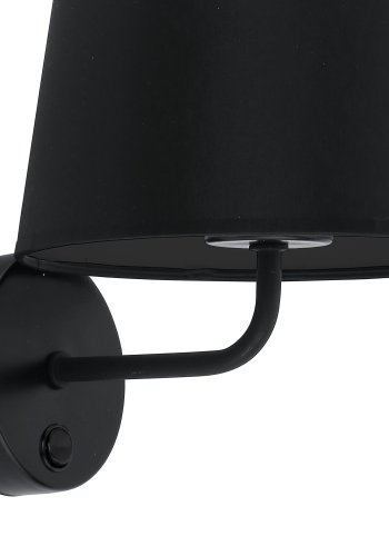 TK Maja vglampe - sort stof og sort metal