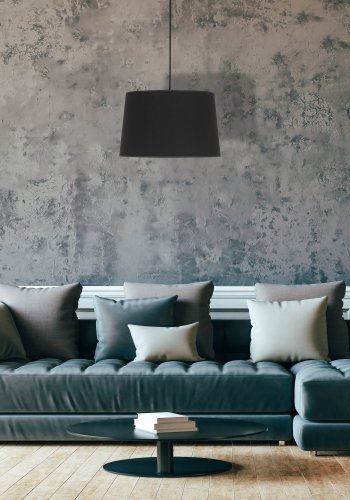 TK Maja loftlampe - sort stof og sort plastik