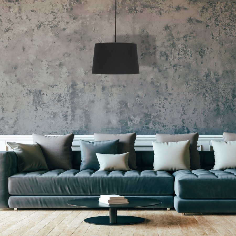 TK Maja loftlampe - sort stof og sort plastik