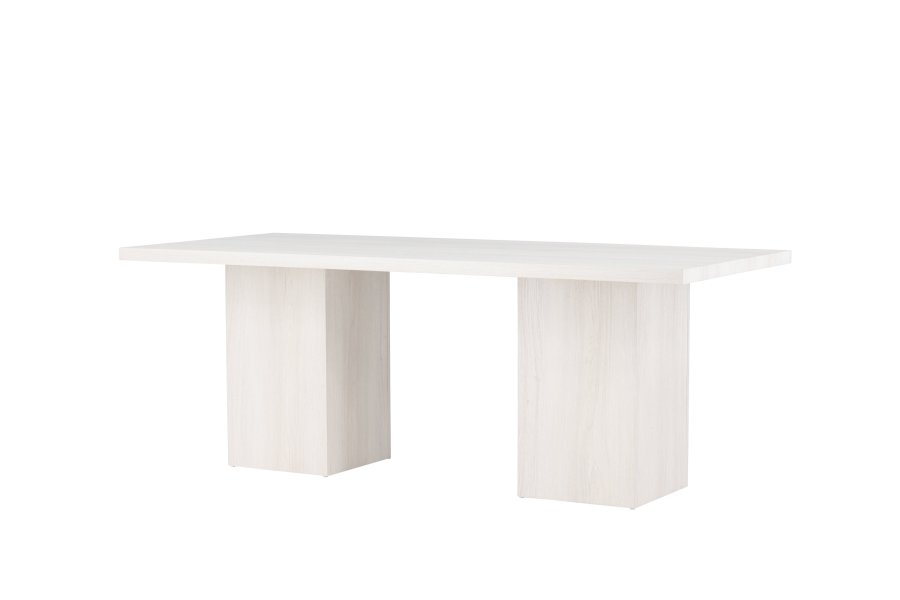 VENTURE DESIGN Olga spisebord, rektangulr - hvidvasket MDF (200x90)