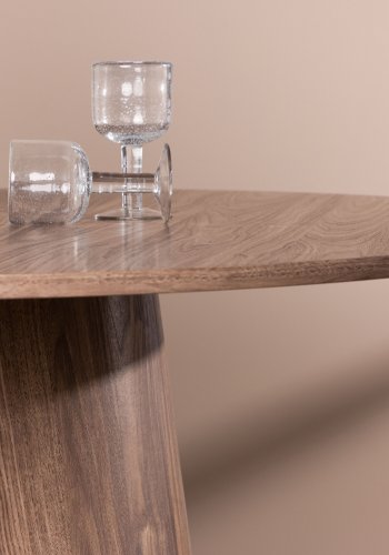 VENTURE DESIGN Lanzo spisebord, rund - natur MDF (120)