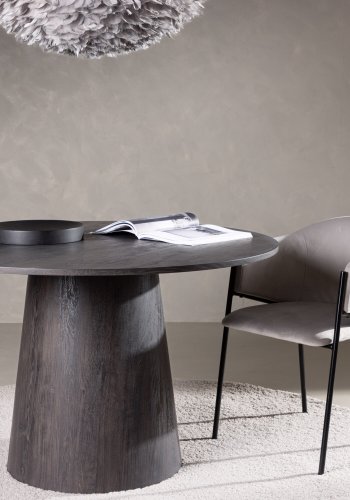 VENTURE DESIGN Lanzo spisebord, rund - mocca MDF (120)