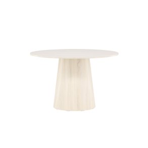 VENTURE DESIGN Lanzo spisebord, rund - hvidvasket MDF (120)