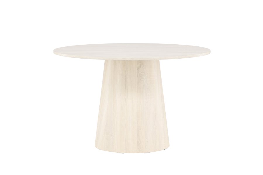 VENTURE DESIGN Lanzo spisebord, rund - hvidvasket MDF (120)