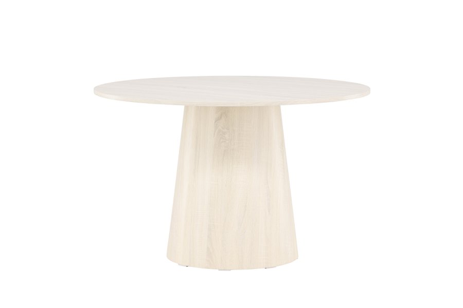 VENTURE DESIGN Lanzo spisebord, rund - hvidvasket MDF (120)